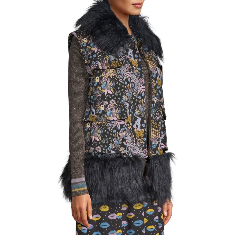 Sui by Anna Sui Women's Autumn Tapestry Vest, Size: Large, Multicolor