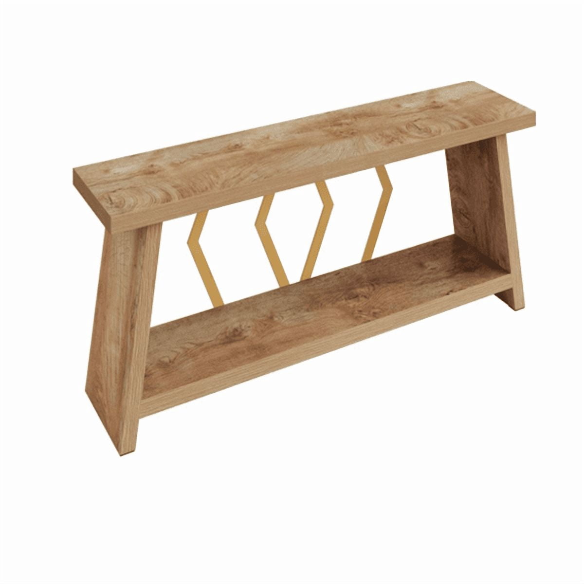 70.86" Extra Long 2-Tier Console Table - 1.97" Thick Engineered Wood, Modern Metal Frame, Sturdy Sofa Table for Living Room, Entryway, Foyer, Behind Couch