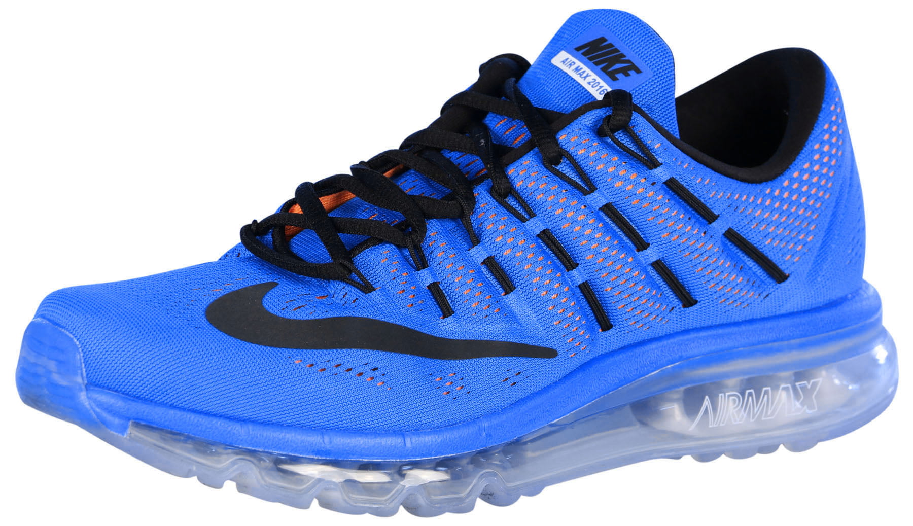 Natura Dinkarville Concurrenten Nike Men's Air Max 2016 Running Shoe-Photo Blue/Black/Total Orange -  Walmart.com