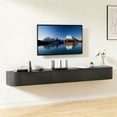 thumbnail image 2 of Wall Mounted Floating TV Stand Modern Media Console with 2 Drawers 1 Silent Door for Living Room Home Office (Black 180CM/70.8''), 2 of 9