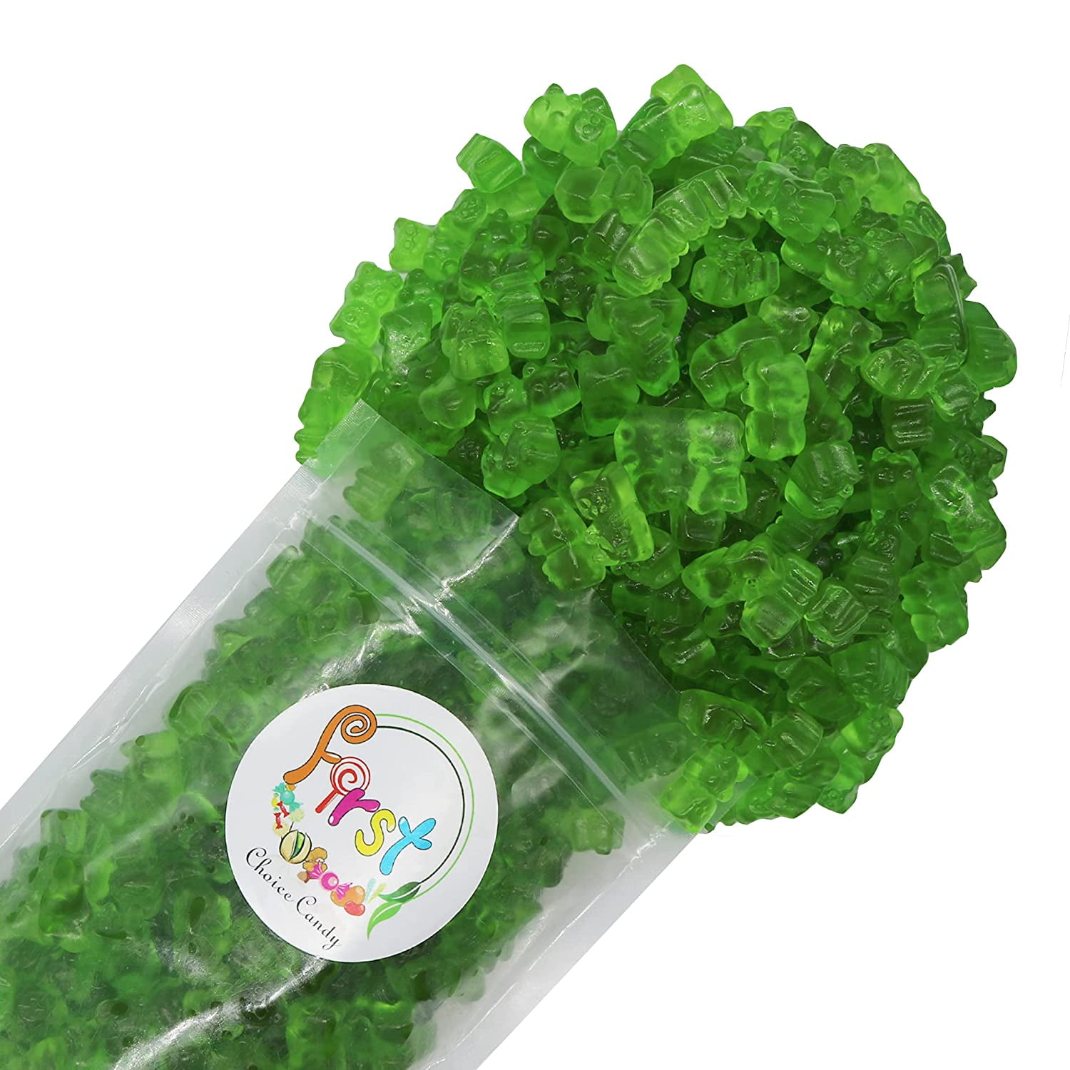 FirstChoiceCandy Crispy Crunchy Rainbow Gummy Bears - 5 LB Bulk Candy With Sprinkles