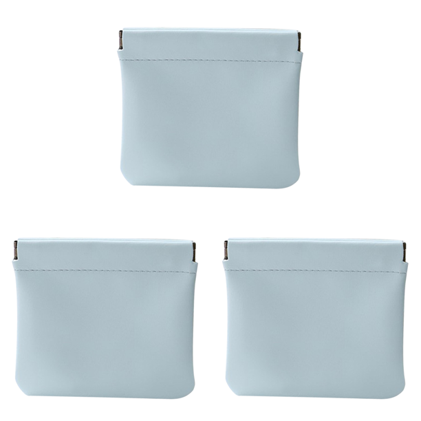Bolsa de maquillaje Mini cosmético PU Neceser para almacenamiento de viaje diario azul cielo azul
