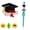 A, variant on SchooI Themed Pencil Toppers, Silicone Pen Clips for Teachers, Cute Classroom Stationery Decorations, J
