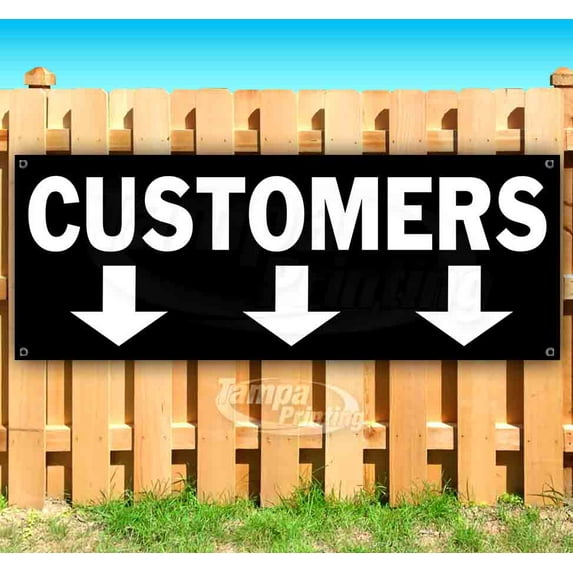 Customers 13 oz Vinyl Banner With Metal Grommets