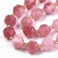 thumbnail image 3 of U8MO 3 Strd Faceted Round Natural Dolomite Stone Beads Gems Loose Spacer 10.5x9.5mm-Pearl Pink, 3 of 3