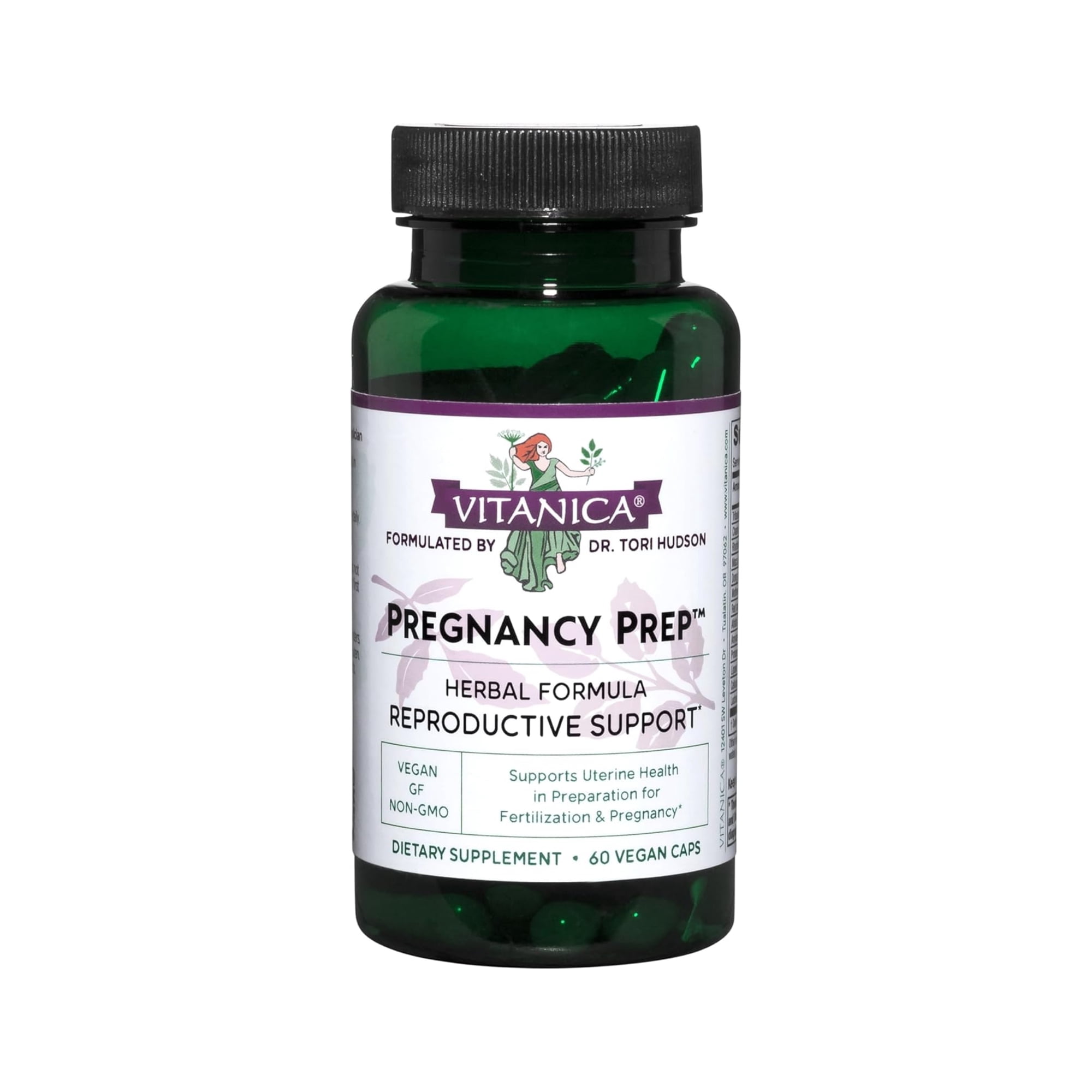Vitanica Pregnancy Prep, Reproductive System Support, Vegan, 60 Capsules