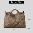 thumbnail image 4 of Kukuzhu Quilted Tote Bag for Women, Soft Puffer Tote Bag Lightweight Trendy Designer Lozenge Nylon Crossbody Bags, 4 of 6