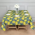 thumbnail image 3 of Yellow Lemon Fruit Leaves BlackWhite Pattern Square Tablecloth,Waterproof Square Table Cover,Wipeable Spillproof Washable Table Cover for Home Kitchen Party Decor 52"x52"(132x132cm), 3 of 6