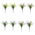thumbnail image 3 of Kearding 2 uds flores artificiales de plástico plantas de tallo largo falso ramo de imitación porche hogar accesorios de fotografía de boda Type2 NO2, 3 of 6
