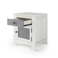 thumbnail image 6 of Child Craft Ocean Grove Nightstand with Drawer & Cabinet Storage, Pine Wood Construction, White/Gray, 6 of 6