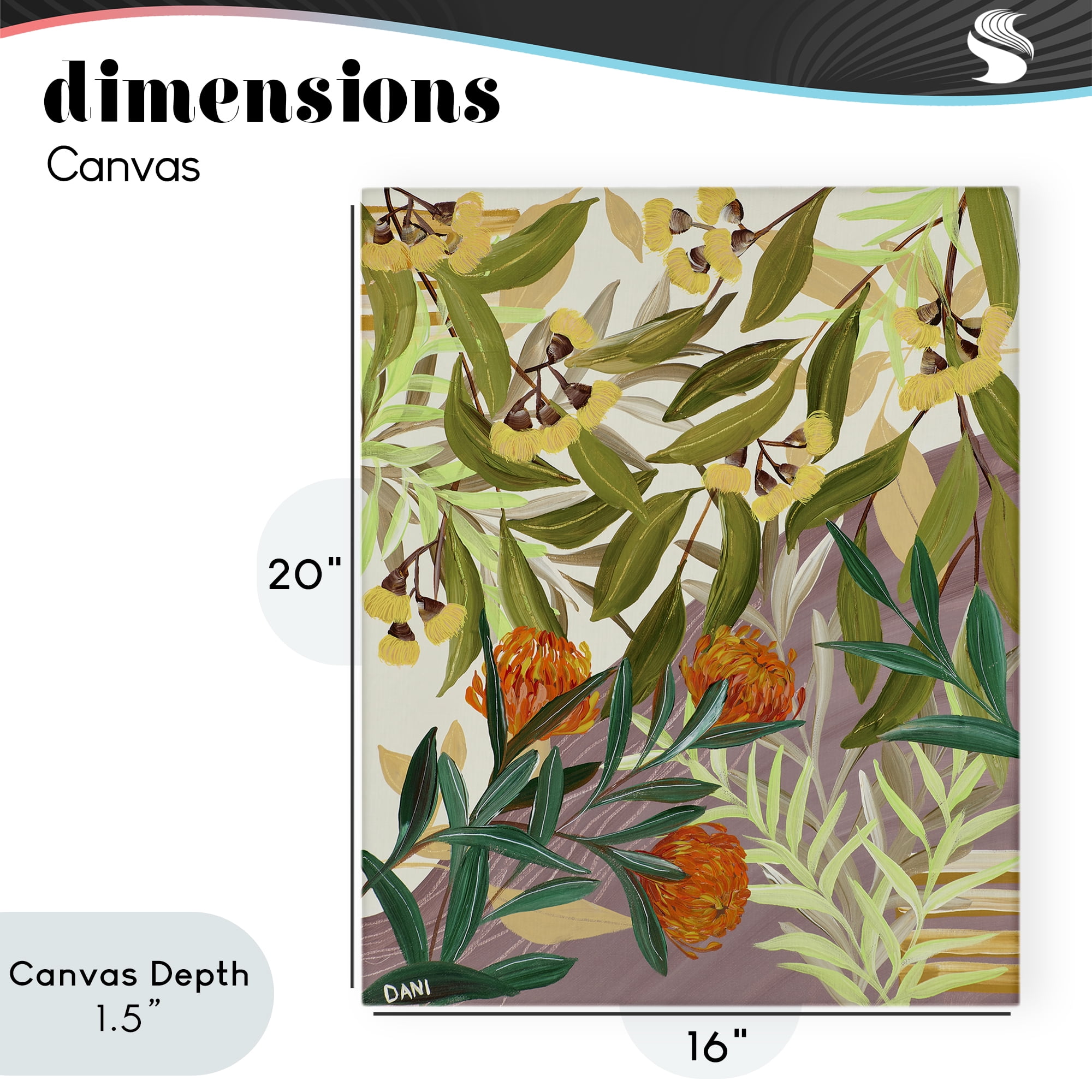 Stupell Industries Walk With Me Florals Canvas Wall Art, design by Dani Heyward