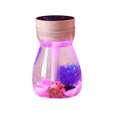 

Tbslaqlo HumidifierColorful Lights Mini USB Household Placement Surface Mute Humidifier