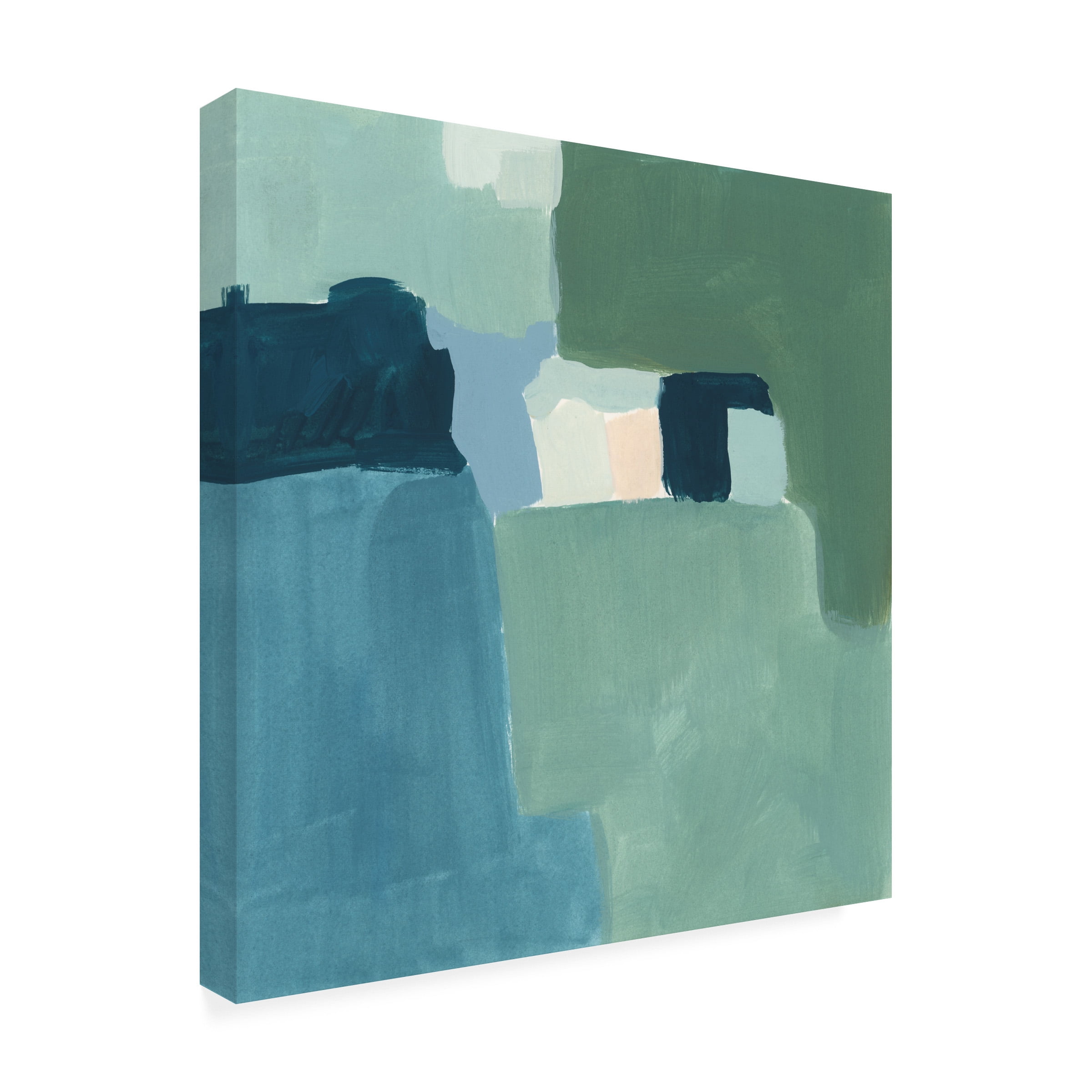 Victoria Barnes 'Teal and Sage II' Canvas Art