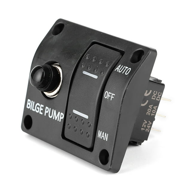 Pompe Panneau Interrupteur 12v & 24v 3-Way avec Intégré Fusible