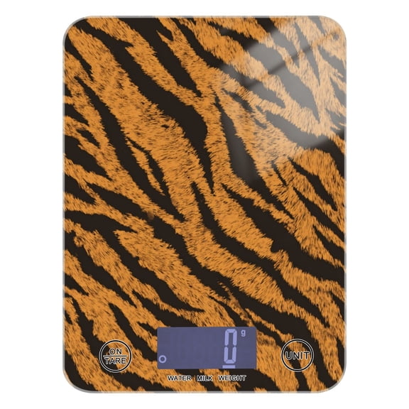High Precision Digital Kitchen Scale Tempered Glass Food Scale Multifunction Scale Small Kitchen Appliances Tiger Stripes Pattern