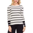 thumbnail image 1 of Suéter de Rayas Acanaladas Vince Camuto Blanco Roto Pequeño Pull-over, 1 of 1