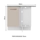 thumbnail image 2 of Mueble de Cocina Esquinero 1 Puerta Blanco/Crema Agata Madesa, 2 of 5