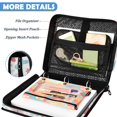 thumbnail image 5 of Zipper Binder with Shoulder Strap 2 inch 3 Ring Waterproof File Folder Organizer Bag 500 Sheet Spring Butterflies and Flowers, 5 of 8