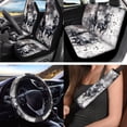 thumbnail image 2 of Jeiento Horse 12 Piece Car Seat Covers Full Set Car Steering Wheel Cover Auto Safe Belt Pads Ink Painting Cup Coasters Garbage Can Keychains Car Vent Organizer Universal Fit for Most Cars SUV, 2 of 7