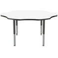 thumbnail image 5 of ECR4Kids 60in Flower Dry-Erase Thermo-Fused Adjustable Activity Table Black/Black - Super Leg, 5 of 7