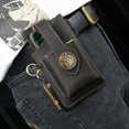 thumbnail image 7 of Moocorvic Clearance Leather Retro Mobile Phone Bag Outdoor Sports Men's Bag Wear Belt Mobile Phone Pocket, 7 of 7