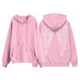 thumbnail image 5 of Enjoytime Hoodies for Women Back Wing Print Long Sleeve Pullover Hooded Sweatshirt Comfy Casual Fashion Clothing with Pocket, 5 of 7