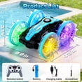 thumbnail image 5 of JoyStone Amphibious Remote Control Car Boat with LED Lights, 4WD RC Stunt Car Toy for Boys Girls, Water Beach Pool Toys for Kids Ages 8-12, Green, 5 of 8