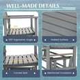thumbnail image 6 of Costway Patio Glider Loveseat Chair Swing Rocking Bench with Slatted Seat & Curved Backrest Gray, 6 of 9