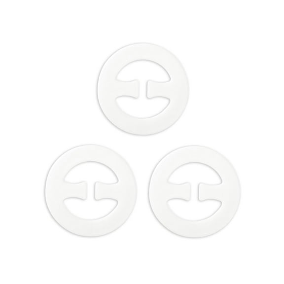 Bra Shoulder Strap Clips Buckles Bra Strap Anti-Slip Buckles Straps for Women White-Round Shape