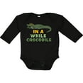 thumbnail image 3 of Inktastic In a While Crocodile with Cool Green Crock in Sunglasses Boys or Girls Long Sleeve Baby Bodysuit, 3 of 5