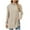Beige, variant on Turilly Women's Half High Neck Sweaters Long Sleeve Loose Split Pocket Women's Knitted Top