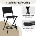 thumbnail image 6 of Costway Set of 4 Outdoor Bar Chair Folding Bar Height Stool with Metal Frame Black, 6 of 7