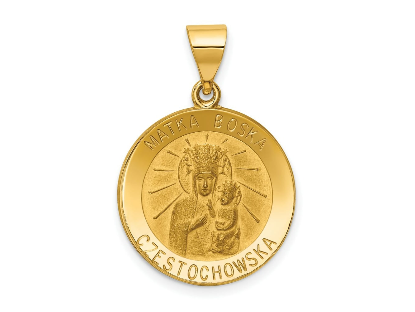 FJC Finejewelers 14 kt Yellow Gold Matka Boska Czestochowska Reversible ...