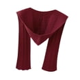 thumbnail image 2 of Abbraccia Hooded Scarf Headgear Neck Warmer Scarf with Hoodie for Women Autumn Men Outdoor Dark Red, 2 of 9