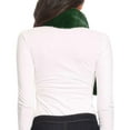 thumbnail image 2 of Sakkas Malen Long Rectangle Faux Fur Warm Soft Furry Wrap Around Loophole Scarf - Green - OS, 2 of 5