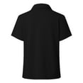 thumbnail image 4 of Women's V Neck Short Sleeve Tennis Tops - Lightweight Breathable Fabric, Zip Pocket, Loose Fit, Sun Protection, 4 of 6