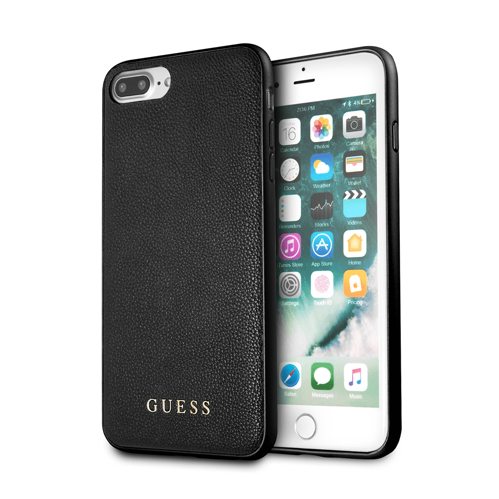 Guess P.U.Leather Iridescent Collection - 8 Plus/ iPhone 7 Black -