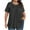 Black, variant on YUGYXL Loose Short Sleeve Shirts for Women Plus Size Tops Crew Neck Pleated Graphic Tees Lounge Tshirts Black XXXXXL