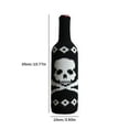 thumbnail image 3 of Bolsa para botella de vino Exquisita funda para botella Decoración para el hogar de Halloween (huesos), 3 of 9