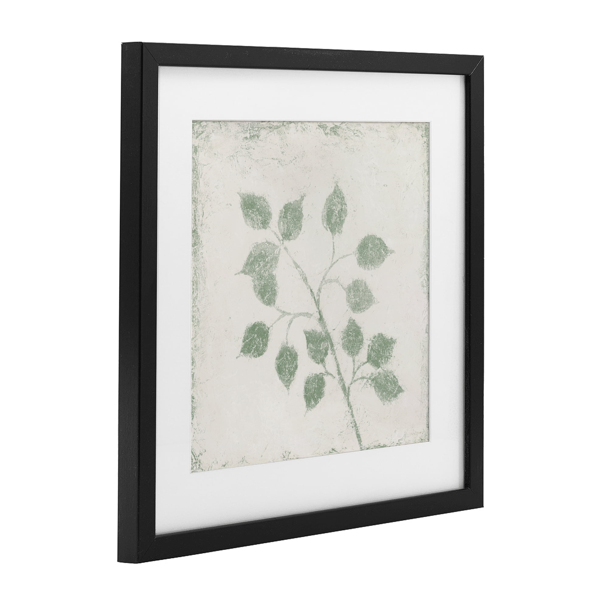 Stupell Industries November Leaves Plant Sprig Black Framed Print Under Glass, design by Michael Marcon
