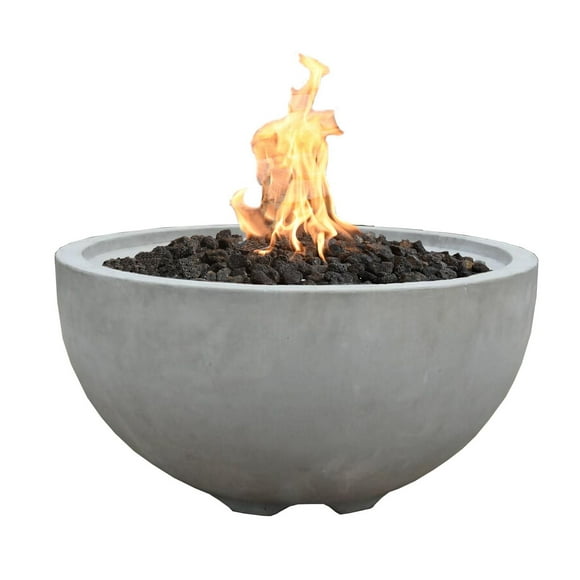 Modeno - Nantucket Fire Table, Glass-Fiber Reinforced Concrete - Liquid Propane, Light Gray