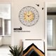 thumbnail image 3 of Reloj de pared Madera maciza Metal 40 cm Silencioso Sin tictac Reloj de pared Sala de estar Dormitorio Cocina Oficina Reloj de pared grande Madera natural Clásico moderno, 3 of 5