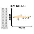 thumbnail image 2 of Unfinished Wood Lemon Shark Shape - Craft - up to 46" DIY 4" / 1/4", 2 of 3