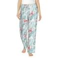 thumbnail image 2 of Picia Tropical Flamingo Womens Soft Woven Cotton Elastic Waistband Sleep Pajama Pant Lounge Sleep Pant With Pockets And Drawstring-Small, 2 of 9