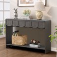 thumbnail image 7 of PHOYAL Console Table Sofa Table with 2 Drawer and Open Storage Shelves, Modern Entryway Table for Living Room Hallway Bedroom, Gray, 7 of 7