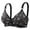 Black, variant on Women's Comfortable No Steel Ring Breathable Jacquard Thin Push Up Bra Women No Underwire Full Coverage Tshirt Bralettes, Size 40/90