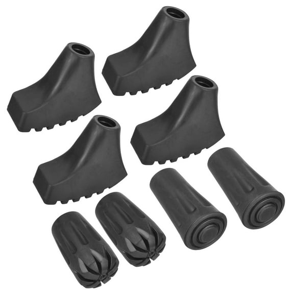 Uxcell Trekking Pole Tips Accessories Set, 8 Pack Hiking Stick Tip Protectors Cap Ends