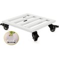 thumbnail image 1 of Support de Pot de Fleurs, 25 Roues en Fer Forme Carrée Plateau de Transport pour Plantes avec Roulettes Universelles Multi-Usages (25, Blanc) Meilleur Cadeau, 1 of 5