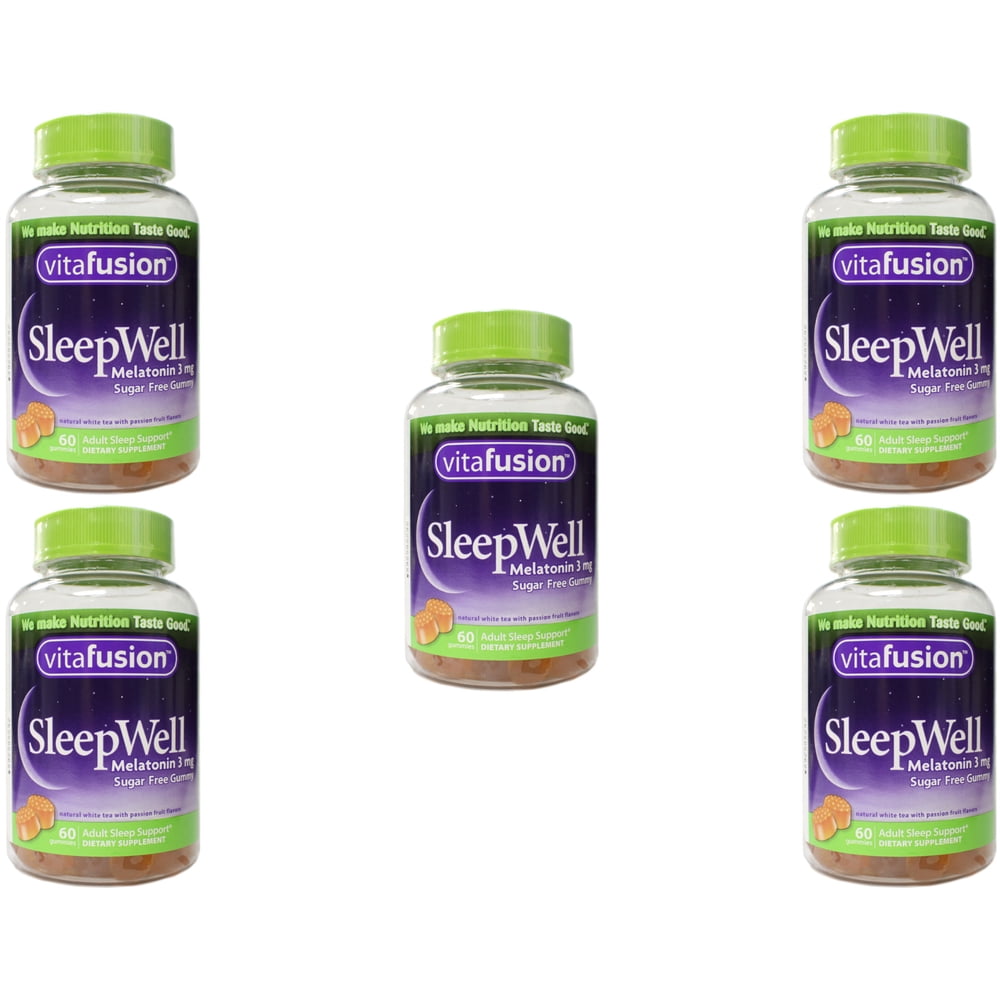 5 Pack Vitafusion SleepWell Gummies White Tea with Passion ...
