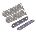 thumbnail image 2 of 2Pcs Flat Stainless Steel Plate Brackets Support & 16Pcs Brace Corner Steel Joint Right Angle Bracket Fastener, 2 of 10